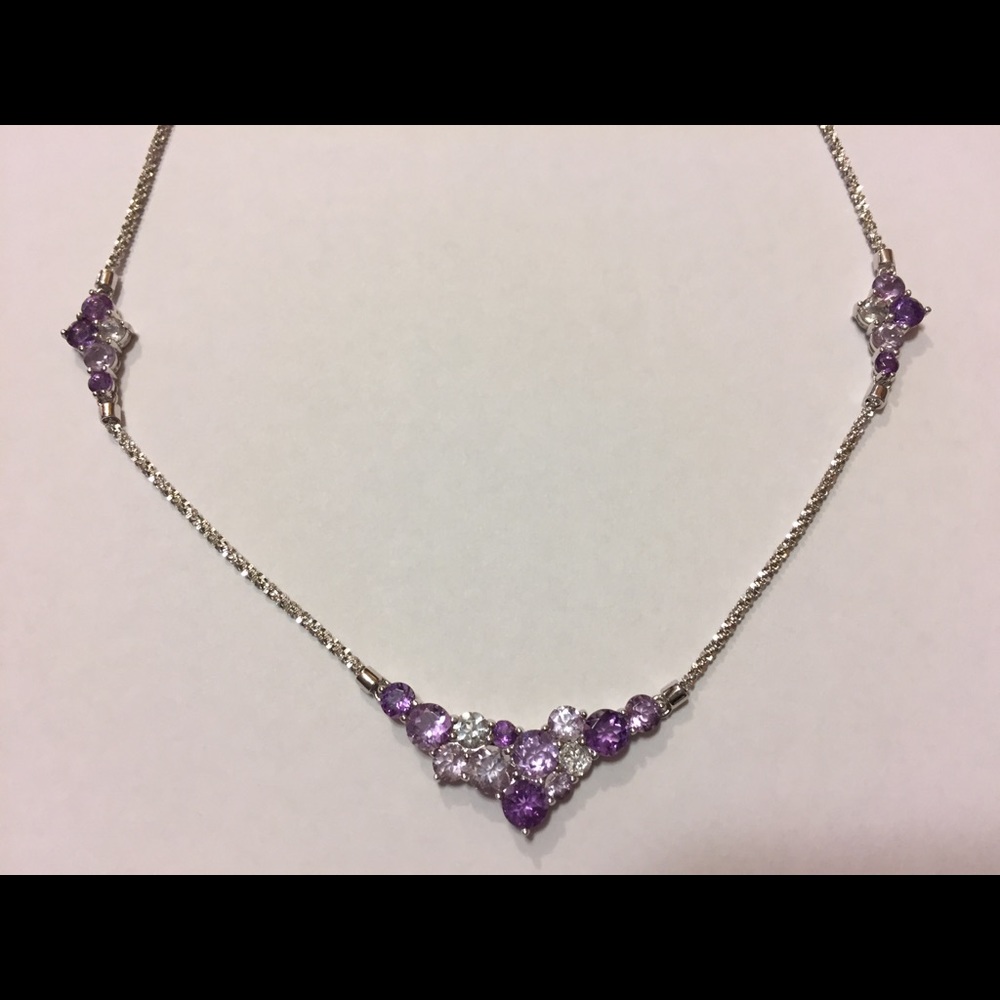 Lavender Cubic Zirconia Necklace